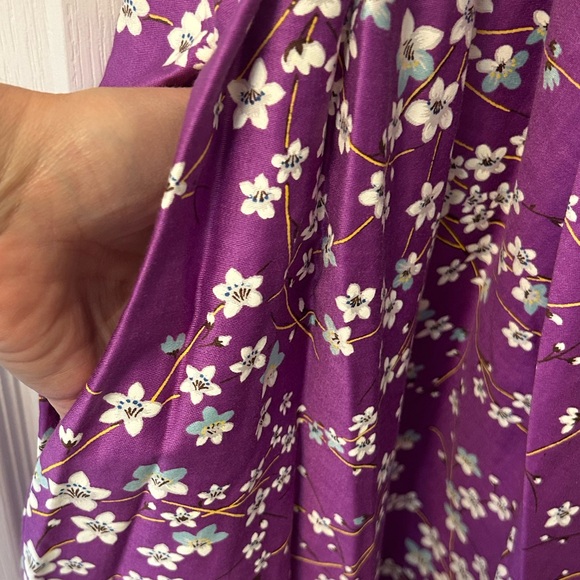 Vintage Murray Meisner (70’s/80’s) Purple Cherry Blossom Dress - Picture 9 of 10